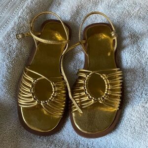 Girl Gold Strappy Sandals Zara 1 little kids